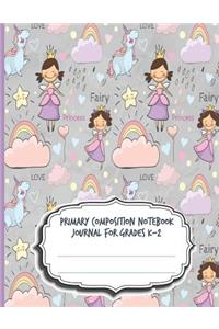Primary Composition Notebook Journal For Grades K-2