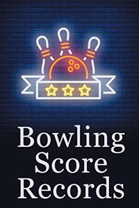 Bowling Score Records: A 6" x 9" Score Book With 97 Sheets of Game Record Keeping Strikes, Spares and Frames for Coaches, Bowling Leagues or Professional Bowlers