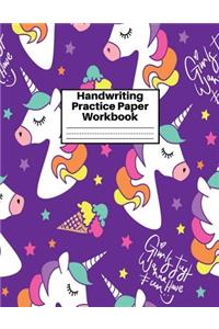 Handwriting Practice Paper Workbook