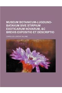 Museum Botanicum-Lugduno-Batavum Sive Stirpium Exoticarum Novarum, &C Brevis Expositio Et Descriptio