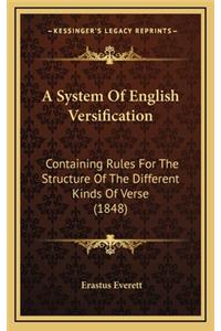 A System of English Versification