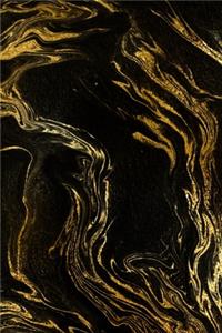 Black and Gold Marble Composition Notebook - Small Ruled Notebook - 6x9 Lined Notebook (Softcover Journal / Notebook / Diary)