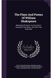 Plays And Poems Of William Shakspeare