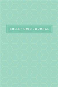 Bullet Grid Journal: Mint Geometric Pattern, 150 Dot-Grid Pages, 6