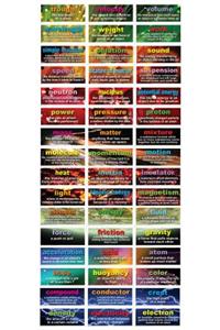 48 Physical Science Testing Words Bulletin Board Set