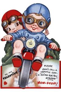 Children on Motorcycle Valentine