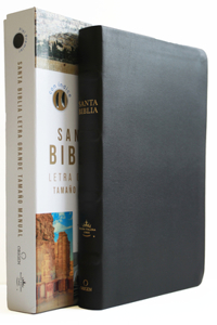 Biblia Reina Valera 1960 Letra Grande. Piel Premier Negro, Índice, Tamaño Manual / Spanish Bible Rvr 1960 Handy Size, Large Print, Index Tabs, Bonded Leather