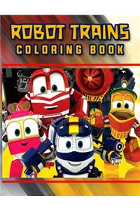 Robot Trains Coloring Book