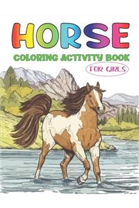 Horse Coloring Activity Book for Girls