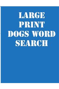 large print dogs word search