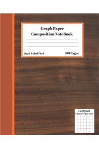 Graph Composition Notebook 5 Squares per inch 5x5 Quad Ruled 5 to 1 100 Sheets