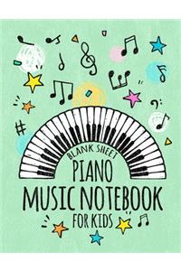 Blank Sheet Piano Music Notebook For Kids