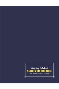 AmyTmy Notebook - Sketchbook - 200 pages - 7.44 x 9.69 inch - Matte Cover