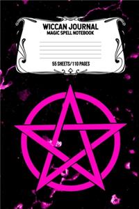 Wiccan Journal Magic Spell Notebook 55 Sheets/110 Pages