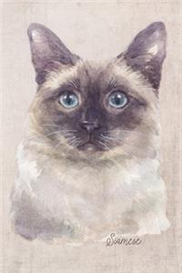 Siamese Cat Portrait Notebook