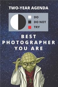 2020 & 2021 Two-Year Daily Planner For Best Photographer Gift - Funny Yoda Quote Appointment Book - Two Year Weekly Agenda Notebook For Photographer