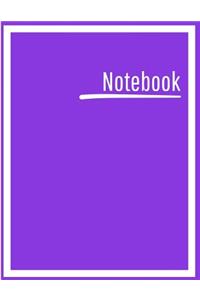 Notebook: College Ruled, Lined, Notebook for School, Work, 1 Subject, Purple, Soft Cover