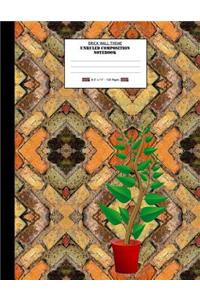 Brick Wall Theme, Unruled Composition Notebook. 8.5 X 11. 120 Pages