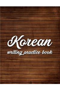 Korean Writing Practice Book