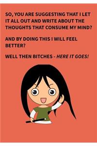 So, You Are Suggesting That I Let It All Out and Write about the Thoughts That Consume My Mind?