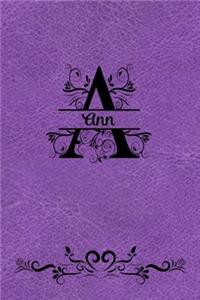 Split Letter Personalized Name Journal - Ann