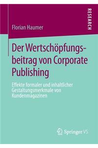 Der Wertschöpfungsbeitrag Von Corporate Publishing