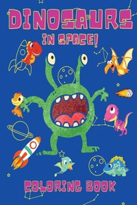 Dinosaurs in Space Coloring Book