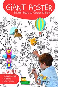 Giant Poster Colouring Book: World