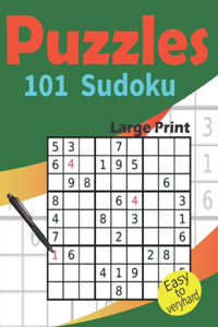 Large Print Puzzles Sudoku 101