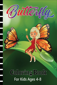 Butterfly Coloring Book for Kids Ages 4-8