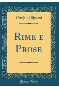 Rime e Prose (Classic Reprint)