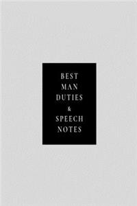 Best Man Duties & Speech Notes