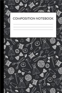 Cute Sewing Inspired Composition Notebook