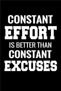 Constant Effort is better than Constant Excuses