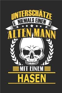 Unterschätze Niemals Einen Alten Mann Mit Einem Hasen