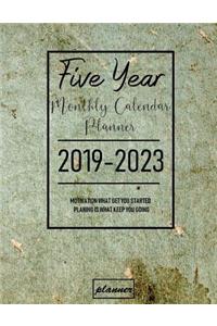 2019-2023 Five Year Monthly Calendar Planner