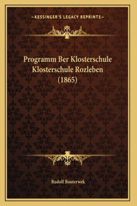 Programm Ber Klosterschule Klosterschule Rozleben (1865)