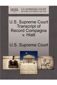 U.S. Supreme Court Transcript of Record Compagna V. Hiatt