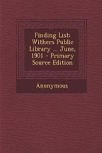Finding List