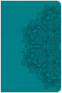 CSB Compact Ultrathin Reference Bible, Teal Leathertouch