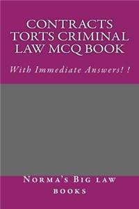 Contracts Torts Criminal law MCQ Book