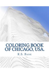 Coloring Book of Chicago, USA.