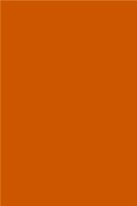 Journal Burnt Orange Color Simple Plain Orange
