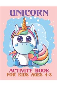 Unicorn Activity Book For Kids Ages 4-8