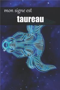 taureau signe astrologique, carnet ligné