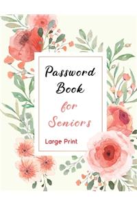 Password Book for Senior Large Print
