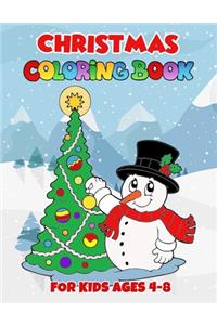 Christmas Coloring Book For Kids Ages 4-8
