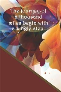 journey of a thousand miles begin with a single step.: Dot Grid Paper