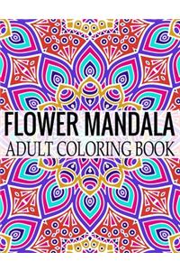 Flower Mandala Adult Coloring Book