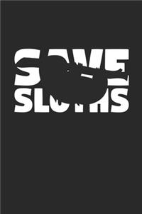 Save Sloths Notebook - Sloths Gift - Vintage Endangered Animal Journal - Extinction Animals Diary for Sloth Lovers